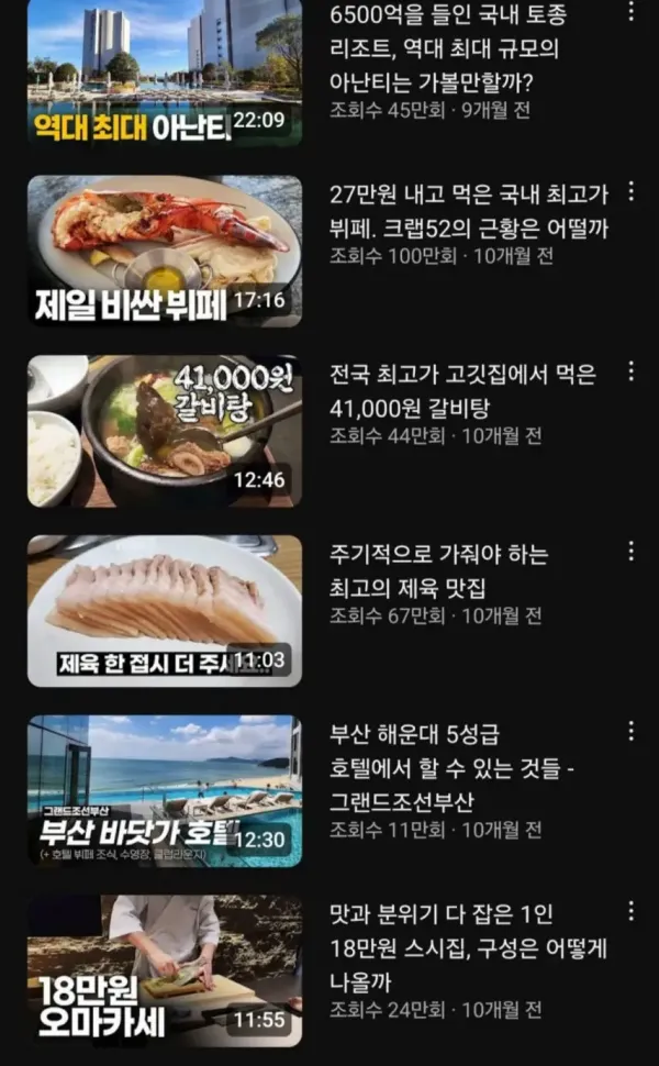 상당히 부자일 것 같은 유튜버